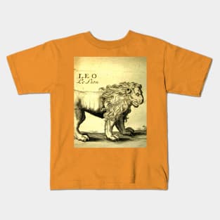 Lion Antique Engraving Kids T-Shirt